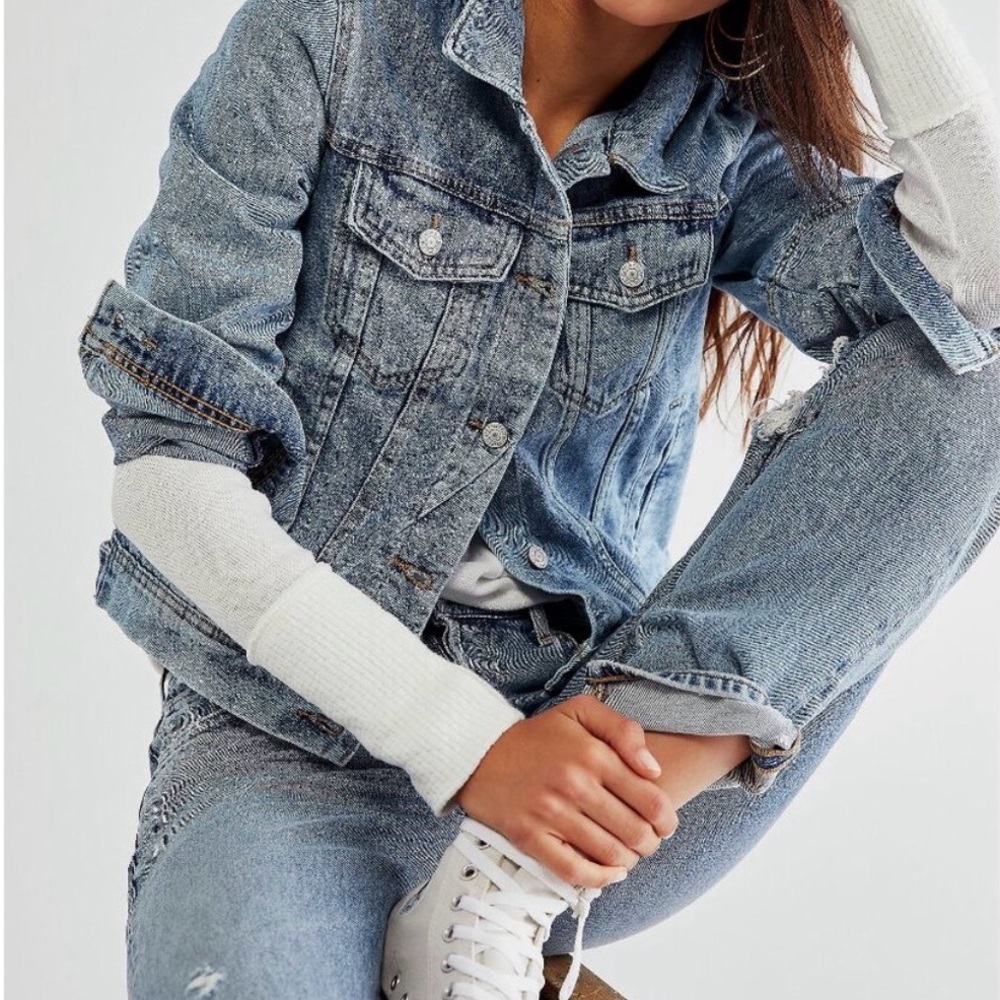 We the Free People Light Blue Rumor Denim Jacket - Picture 5 of 10